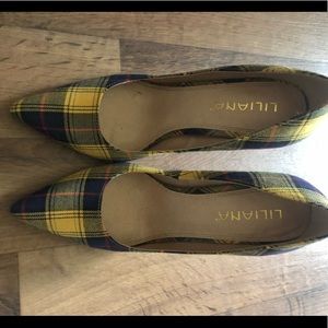 Plaid heels